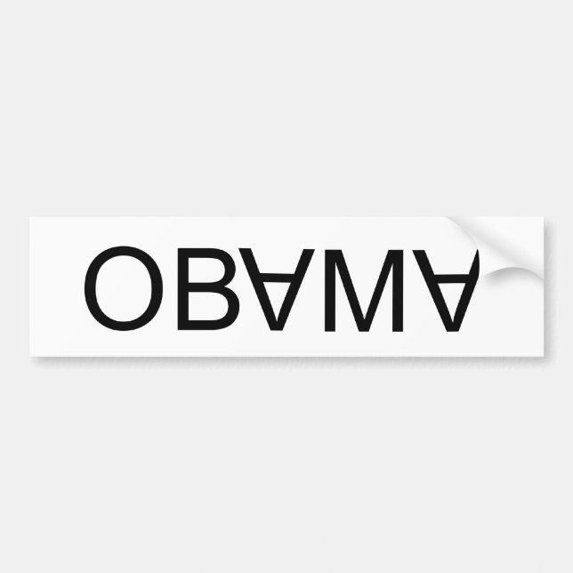 OBAMA Upside Down, Down, Down! Bumper Sticker (Front)