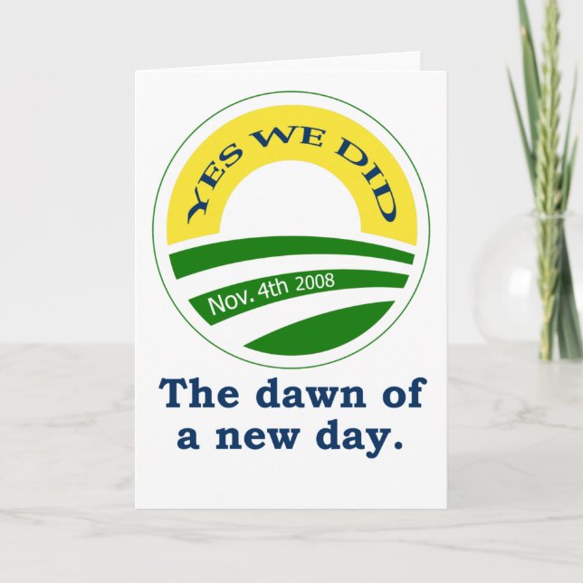 Obama Victory Greeting Card (Front)