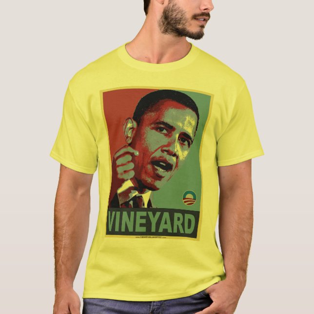 Obama Vineyard (with slogan on back) T-Shirt (Front)