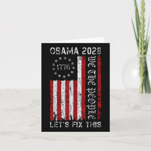 Obama Vintage Flag Retro Patriotic 2028 Political Card