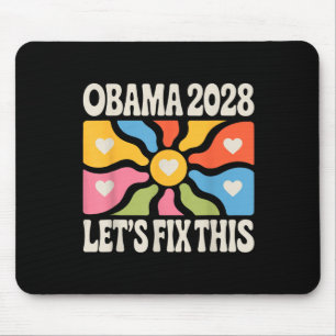 Obama Vintage Flag Retro Patriotic 2028 Political  Mouse Pad