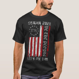 Obama Vintage Flag Retro Patriotic 2028 Political T-Shirt