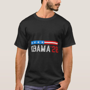 Obama Vintage Flag Retro Patriotic 2028 Political T-Shirt