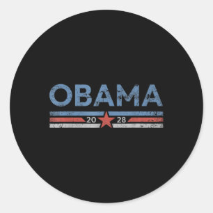 Obama Vintage President 2028 Obama 3 Classic Round Sticker