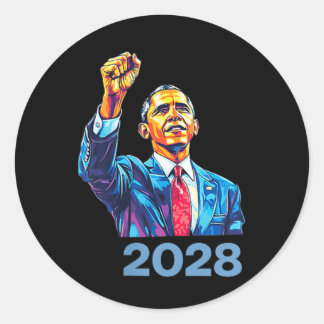 Obama Vintage President 2028 Obama  Classic Round Sticker