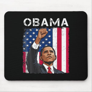 Obama Vintage President 2028 Obama Retro Flag Amer Mouse Pad