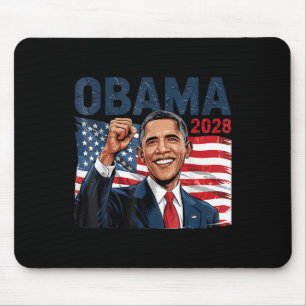 Obama Vintage President 2028 Obama Retro Flag Amer Mouse Pad