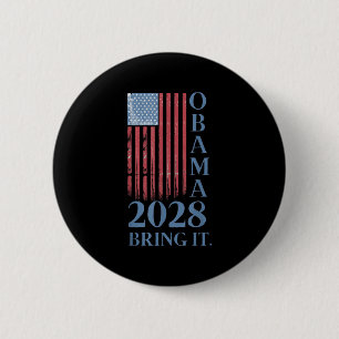 Obama Vintage Retro Patriotic 2028 Political Prote 6 Cm Round Badge