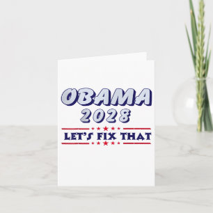 Obama Vintage Retro Patriotic 2028 Political Prote Card