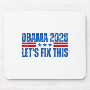 Obama Vintage Retro Patriotic 2028 Political Prote Mouse Pad