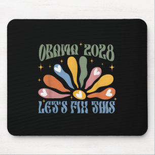Obama Vintage Retro Patriotic 2028 Political Prote Mouse Pad