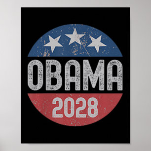 Obama Vintage Retro Patriotic 2028 Political Prote Poster