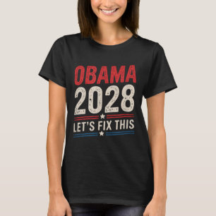 Obama Vintage Retro Patriotic 2028 Political Prote T-Shirt