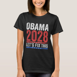 Obama Vintage Retro Patriotic 2028 Political Prote T-Shirt