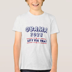 Obama Vintage Retro Patriotic 2028 Political Prote Tri-Blend Shirt