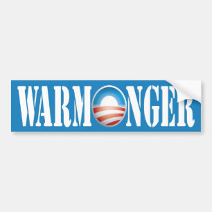 Obama Warmonger Bumper Sticker