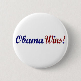 Obama Wins 2008 6 Cm Round Badge