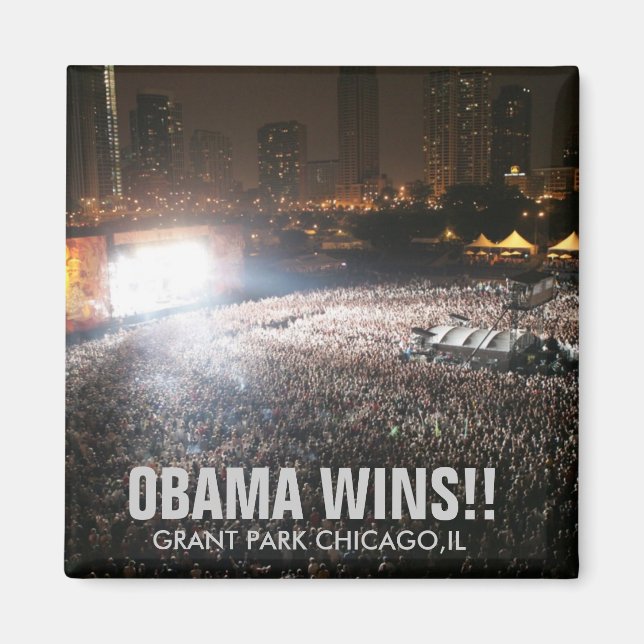 OBAMA WINS!! MAGNET (Front)