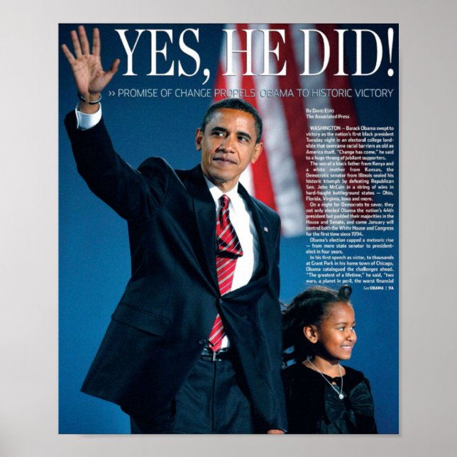 Obama: Yes He Did Poster (Front)