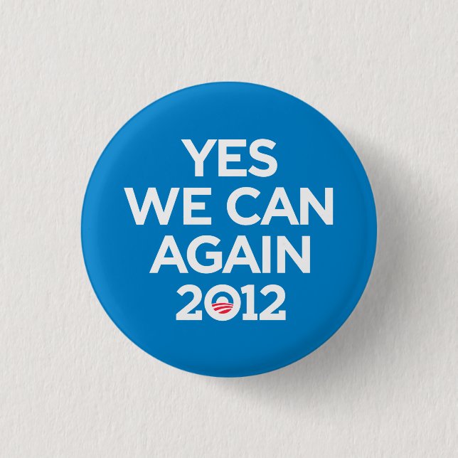 Obama Yes We Can Again Button (Front)