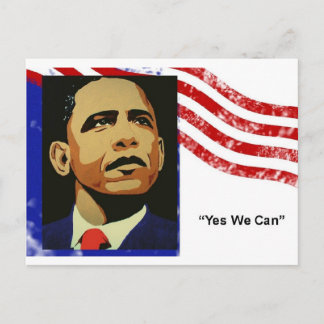 Obama-Yes We Can (postcard) Postcard