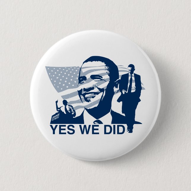 Obama Yes We Did Button (Front)