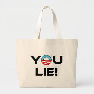 Obama You Lie Large Tote Bag
