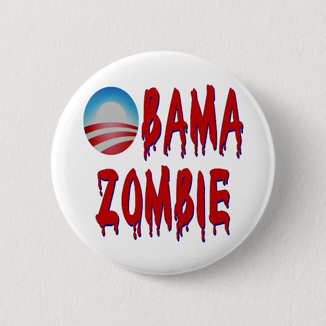 Obama Zombie 6 Cm Round Badge (Front)
