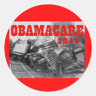 OBAMACARE CLASSIC ROUND STICKER