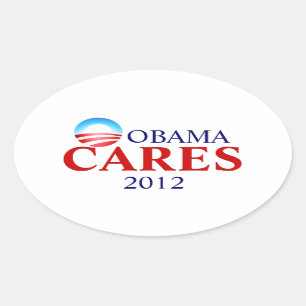 Obamacare means Obama Cares! Oval Sticker