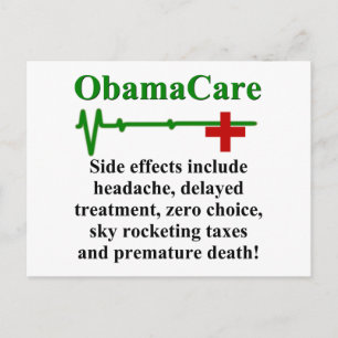 ObamaCare Side Effects Postcard