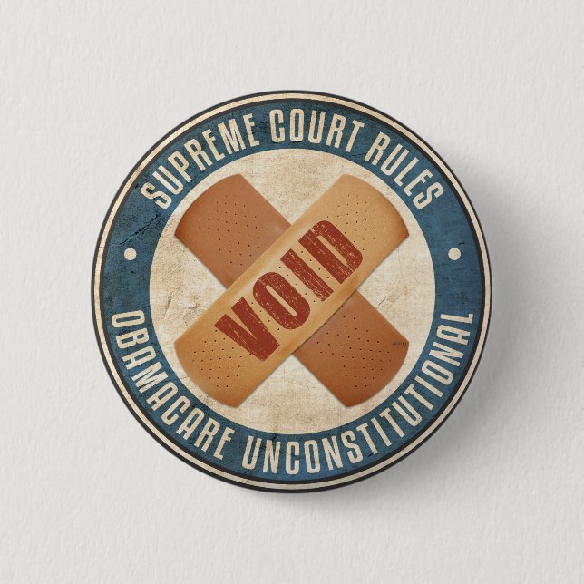 Obamacare Unconstitutional 6 Cm Round Badge (Front)