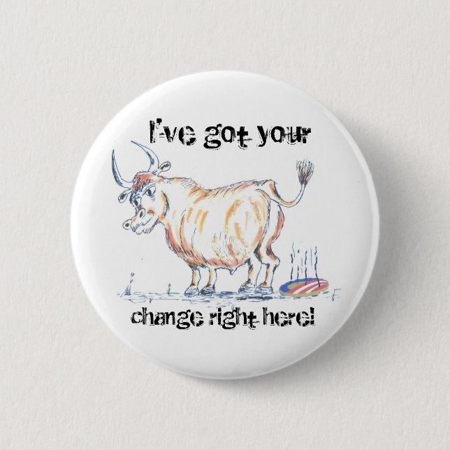OBAMAS BS SANDWICH FILLING 6 CM ROUND BADGE (Front)