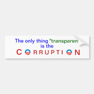 Obama's corrupt transparency bumper sticker