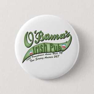 O'bama's Irish Pub 6 Cm Round Badge
