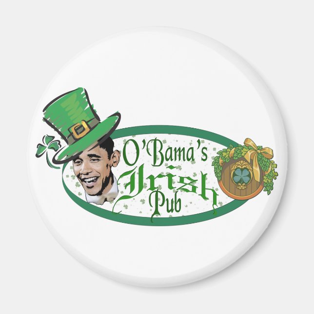 Obama's Irish Pub Magnet (Front)