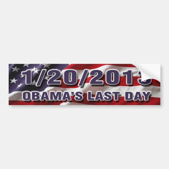 Obama's Last Day Bumper Sticker (Front)