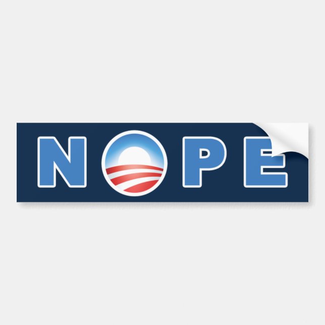 Obama's Nope Bumper Sticker (Front)