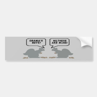 Obama's nuts,anti Obama Bumper Sticker