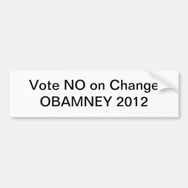 Obamney 2012 bumper sticker (Front)