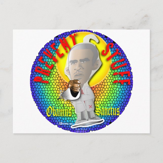 Obamus Sanctus Postcard (Front)
