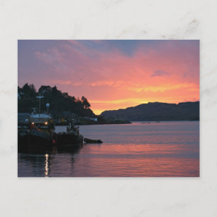 Oban Harbor, Scotland Postcard