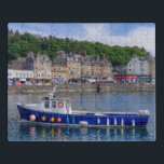 Oban Port Scotland Fishing Boat Sea Ocean Travel Jigsaw Puzzle<br><div class="desc">This stunning jigsaw puzzle features the traditional historical village Oban in Scotland with a fishing boat in the foreground  #oban #scotland #fun #stockingstuffers #games</div>