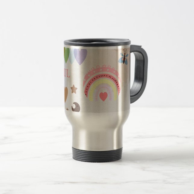 O'beautiful therma tumbler travel mug (Front Right)