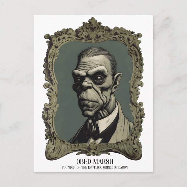 Obed Marsh Founder of the Esoteric Order of Dagon Postcard (Front)