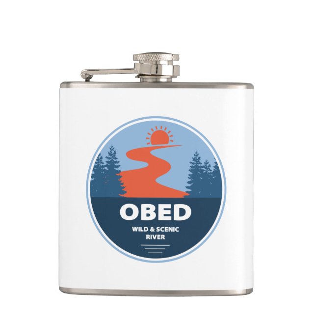 Obed Wild And Scenic River Hip Flask (Front)
