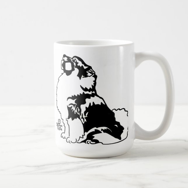 Obedience Keeshond Coffee Mug (Right)