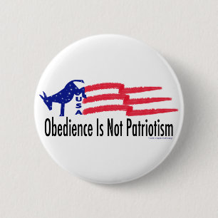 Obedience Patriotism 6 Cm Round Badge