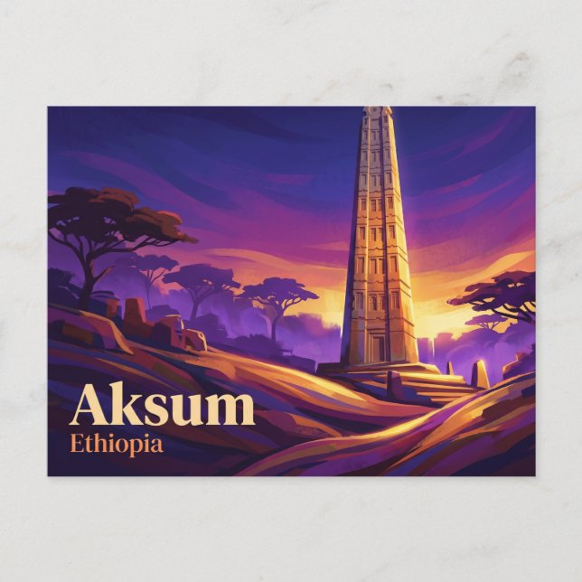 Obelisk of Axum Ethiopia Postcard (Front)
