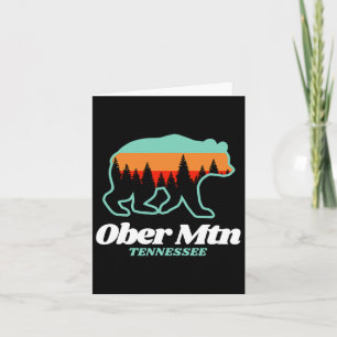 Ober Mountain Tennessee Skiing Snowboarding Bear Card